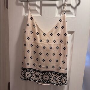 H&M Black and Cream Patterned Camisole